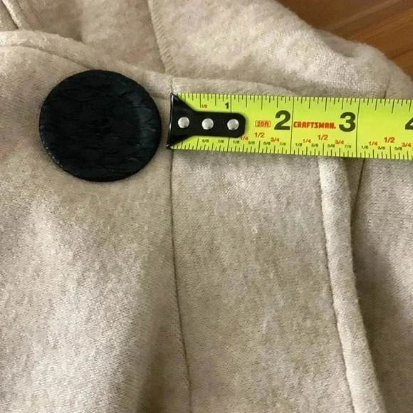 Joseph Ribkoff Sweater, warm honey oatmeal color, stretch, button up, Sz 8 - Picture 13 of 14